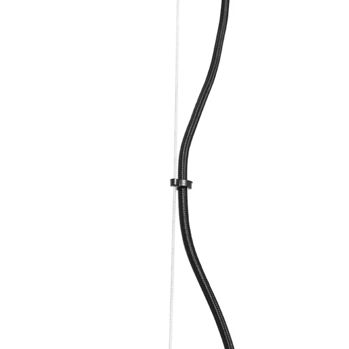 Art Deco Hängelampe schwarz mit braunem Glas 8 Lichter - David