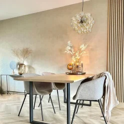 Art Deco Hängelampe schwarz mit Glas 8-Licht - Uvas