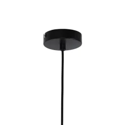 Art Deco Hängelampe schwarz mit Rauchglas - Laura