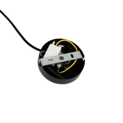 Art Deco Hängelampe schwarz mit Rauchglas - Laura