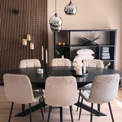 Art Deco Hängelampe schwarz mit Rauchglas 3 Lichter - Wallace