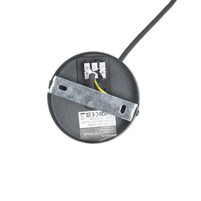 Art Deco Hängelampe schwarz mit Goldglas 20 cm - Pallon