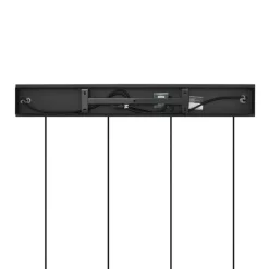 Art Deco Hängelampe schwarz mit Rauchglas länglich 4-flammig - Vidro