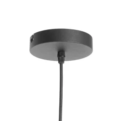 Art Deco Hängelampe schwarz mit Goldglas 33 cm - Pallon