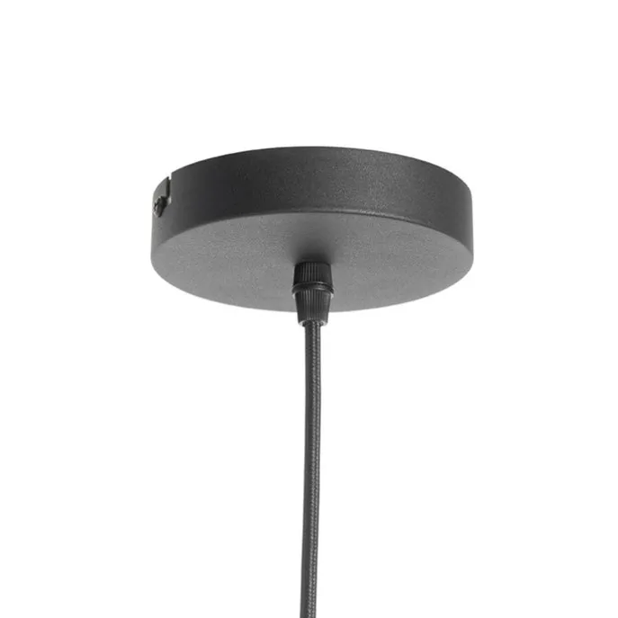 Art Deco Hängelampe schwarz mit Goldglas 33 cm - Pallon