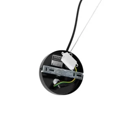 Art Deco Hängelampe schwarz mit Rauchglas 8 Lampen - Uvas