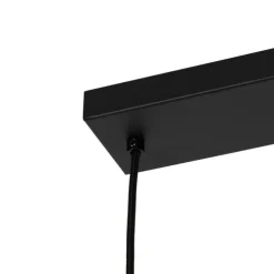 Art Deco Hängelampe schwarz mit Rauchglas 4-flammig - Josje