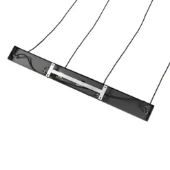 Art Deco Hängelampe schwarz mit Rauchglas 4-flammig - Josje