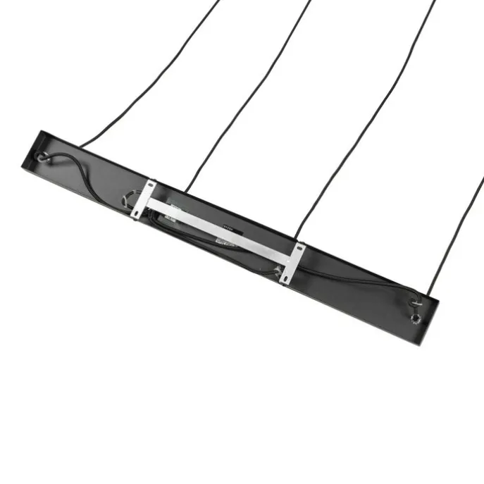 Art Deco Hängelampe schwarz mit Rauchglas 4-flammig - Josje