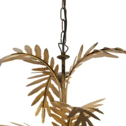 Art Deco Kronleuchter Gold 5-Licht mit weißen Kappen - Botanica