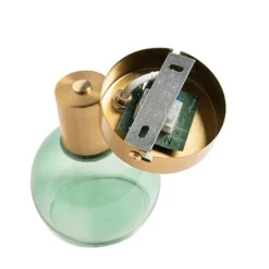 Art Deco Spot Gold mit grünem Glas - Vidro