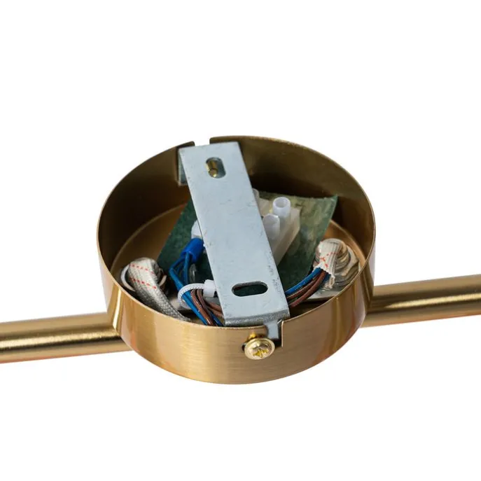 Art Deco Spot Gold mit grünem Glas 4-flammig - Vidro