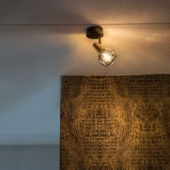 Art Deco Spot Gold mit Rauchglas - Vidro