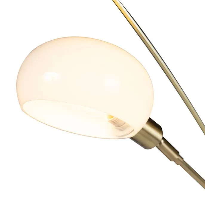Art Deco Stehlampe Gold 5 Lampen - Sixties Marmo