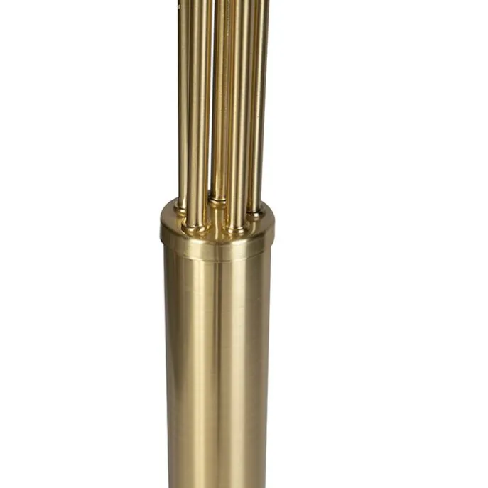 Art Deco Stehlampe Gold 5 Lampen - Sixties Marmo