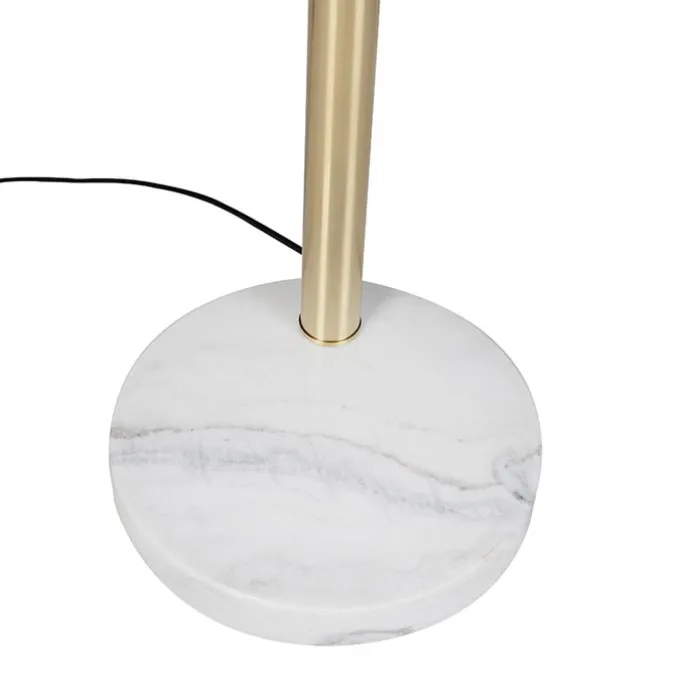 Art Deco Stehlampe Gold 5 Lampen - Sixties Marmo