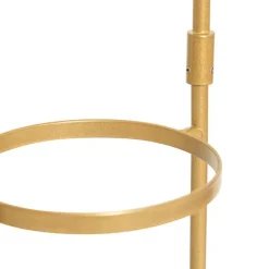 Art Deco Stehlampe Gold mit weißem Glas - Isabella