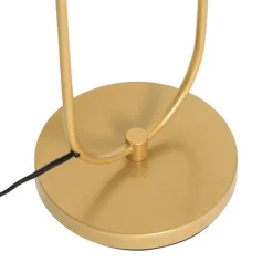 Art Deco Stehlampe Gold mit weißem Glas - Isabella