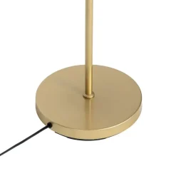 Art Deco Stehleuchte Gold mit Milchglas 2-Licht - Pallon