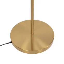 Art Deco Stehleuchte Messing mit grünem Glas - Pallon Mezzi