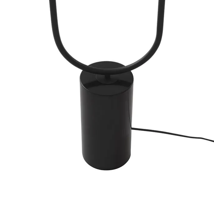 Art Deco Stehleuchte schwarz mit Rauchglas 2-flammig - Rid