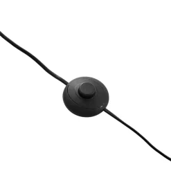 Art Deco Stehleuchte schwarz mit Rauchglas 2-flammig - Rid