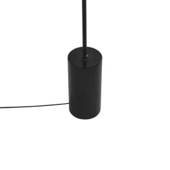 Art Deco Stehleuchte schwarz mit Rauchglas - Rid