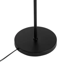 Art Deco Stehleuchte schwarz mit Rauchglas 2-Licht - Pallon