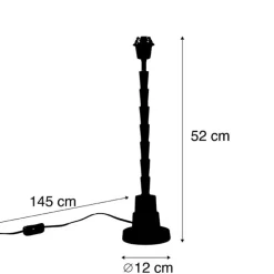 Art Deco Tischlampe Bronze ohne Schirm - Pisos