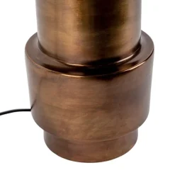 Art Deco Tischlampe Bronze Veloursschirm grün mit Gold 50cm - Bruut