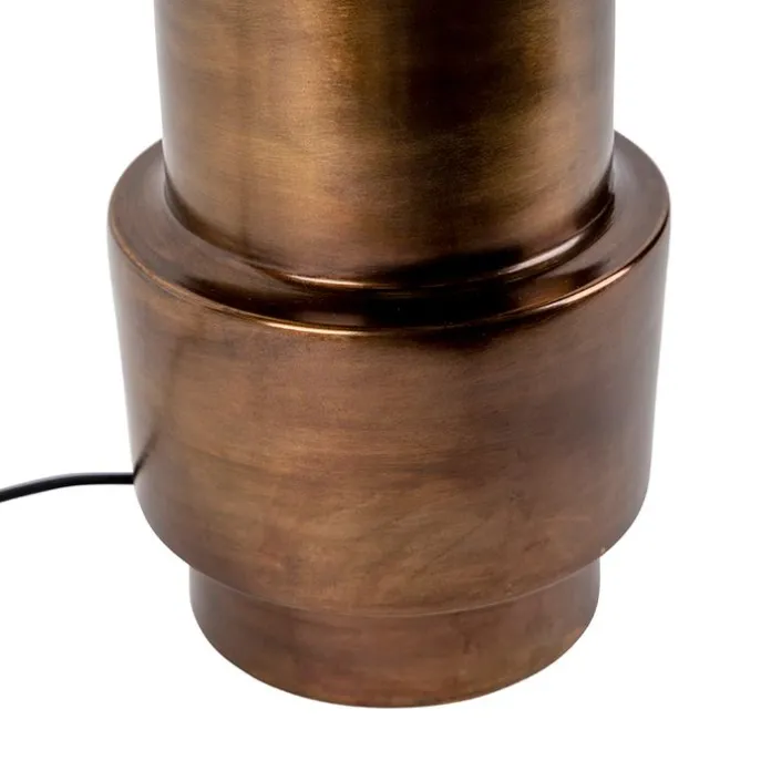 Art Deco Tischlampe Bronze Veloursschirm grün mit Gold 50cm - Bruut