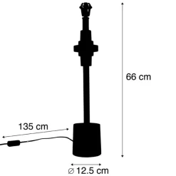 Art Deco Tischlampe Bronze ohne Schirm - Diverso