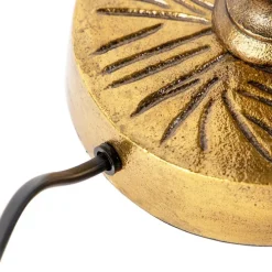 Art Deco Tischlampe Bronze mit schwarzem Schirm 35 cm - Areka