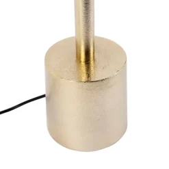 Art Deco Tischlampe Gold Samtschirm Schwarz 40 cm - Diverso