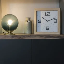 Art Deco Tischlampe Messing mit blauem Glas - Pallon