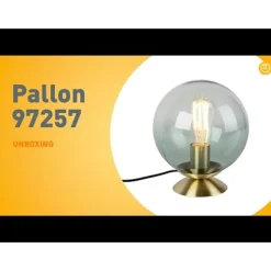 Art Deco Tischlampe Messing mit grünem Glas - Pallon