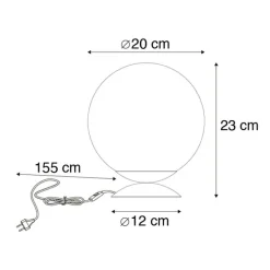 Art Deco Tischlampe Messing mit blauem Glas - Pallon