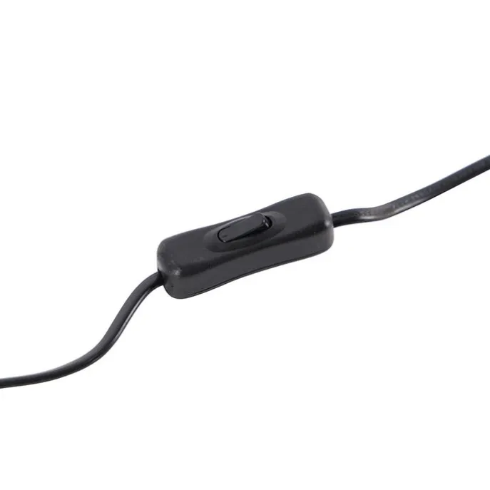 Art Deco Tischlampe schwarz mit Rauchglas - Banci