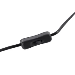 Art Deco Tischlampe schwarz mit Rauchglas - Karel