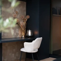 Art Deco Tischlampe schwarz mit Rauchglas 23 cm - Kevin