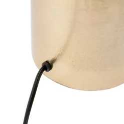 Art Deco Tischlampe schwarz mit Baumwollschirm schwarz 45 cm - Diverso