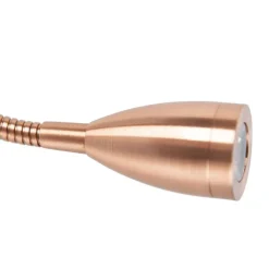 Art Deco Wandlampe Kupfer mit weißem Schirm - Brescia