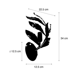 Art Deco Wandleuchte Antikgold - Linden
