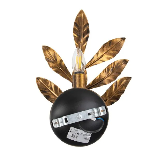 Art Deco Wandleuchte Antikgold - Linden