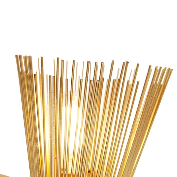 Art Deco Wandleuchte Gold 2-Licht - Besen