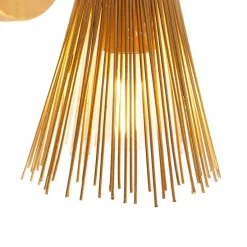 Art Deco Wandleuchte Gold 2-Licht - Besen