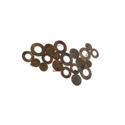 Art Deco Wandleuchte Kupfer 77 cm - Kreise