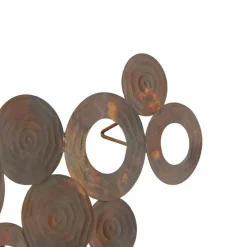 Art Deco Wandleuchte Kupfer 77 cm - Kreise