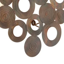 Art Deco Wandleuchte Kupfer 77 cm - Kreise