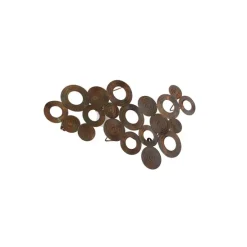 Art Deco Wandleuchte Kupfer 77 cm - Kreise